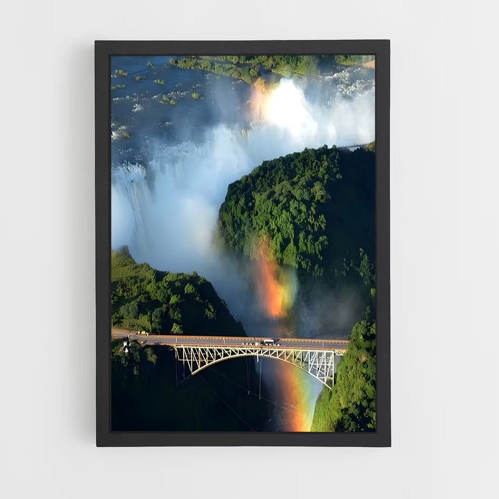 Poster Arc-en-Ciel sur le Pont – affiche Saut à l’élastique (vue 2)